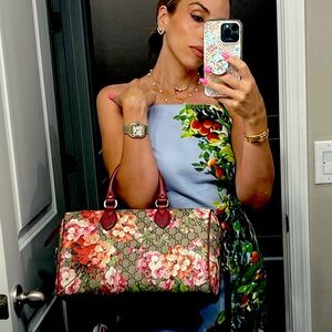Gucci blooms Boston bag large size